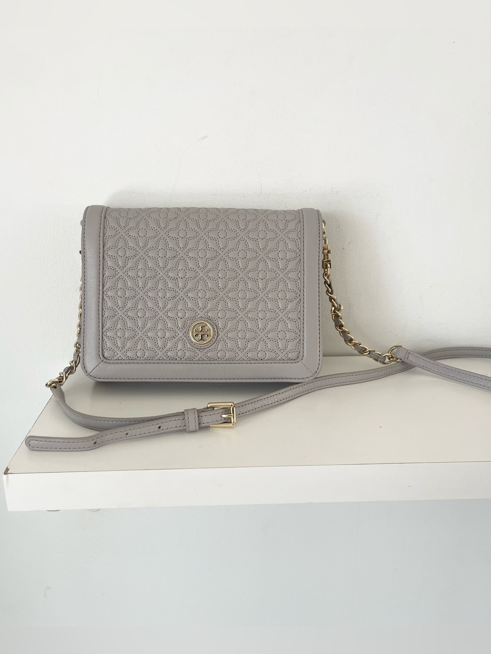 Tory Burch Gray Crossbody Bag